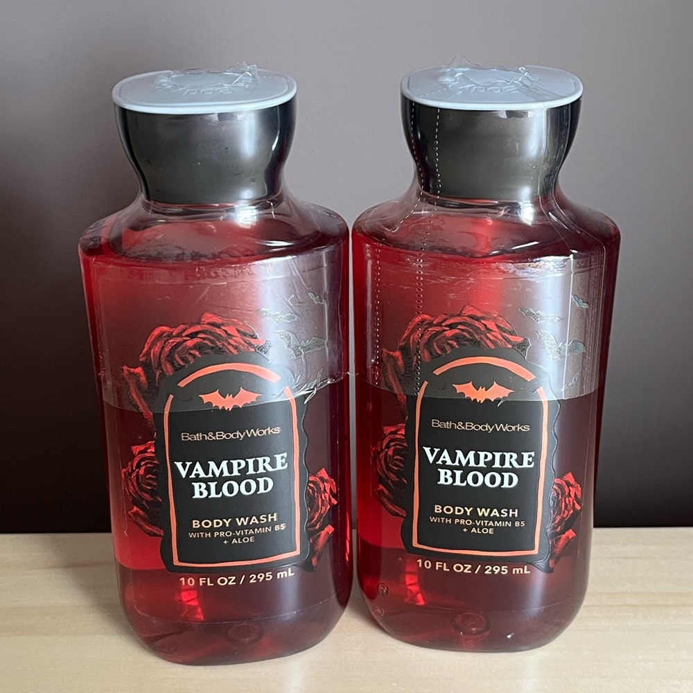 Two New Bath & Body Works Vampire Blood Body Washes